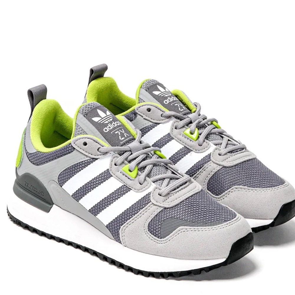 Adidas 700 ZX Grey + Lime Green Size 4Y